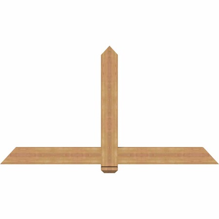 Ekena Millwork Eugene Smooth Timber Gable Bracket, Western Red Cedar, 72"W x 39"H x 3 1/2"D x 5 1/2"F, 13/12 Pitch GBW072X39X0406EUG00SWR